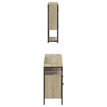 ZNTS 3 Piece Bathroom Furniture Set Sonoma Oak Engineered Wood 3214666