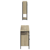 ZNTS 3 Piece Bathroom Furniture Set Sonoma Oak Engineered Wood 3214666