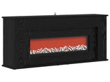 Fireplace with LED Strip Black Oak 92 x 20 x 54 cm 8021072