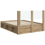 Bed Frame with Storage and Headboard Artisan Oak 140 x 190 cm 3414218