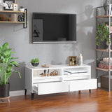TV Cabinet High Gloss White 100x34.5x44.5 cm Engineered Wood 831903