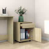 Storage Cabinet Sonoma oak Engineered wood Medium Rollable 808443