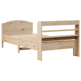Bed Frame without Mattress 75x190 cm Small Single Solid Wood Pine 3306990