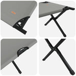Folding Camping Bed Folding Manual Grey Oxford fabric 42003183