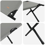 Folding Camping Bed Folding Manual Grey Oxford fabric 42003183
