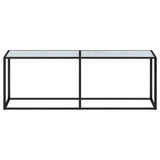 Console Table White Marble 220x35x75.5cm Tempered Glass 331692