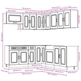 11 Piece Kitchen Cabinet Set "Kalmar" White Engineered Wood 3314911