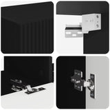 TV Wall Cabinet Set Wall-mounted 6 pcs Black 3408944