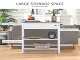 Console Table Hallway Side Desk 1 Drawer 2 Shelves Worktop Handle Retro Elegant Style Home Display T3398P328355