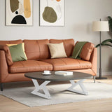Coffee Table Legs 2 pcs White 70x cm Steel 4012693