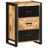 Drawer Cabinet 50x35x70 cm Solid Rough Wood Mango 4013583