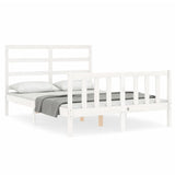 Bed Frame without Mattress White 140x190 cm Solid Wood Pine 3191887