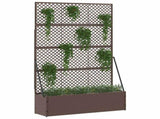 Garden Trellis Planter Brown 105 x 30 x 170 cm Metal 366620