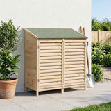 Garden Shed Natural 106 x 56 x 113.5 cm Solid Fir Wood 42033456