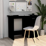 801081 Desk Black 100x50x76 cm Engineered Wood
