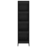 Book Cabinet Black Oak 40 x 30 x 155 cm Engineered Wood 886372