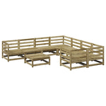 ZNTS 9 Piece Garden Sofa Set Impregnated Wood Pine 3299369