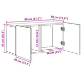 TV Wall Unit Wall-mounted 5 pcs Black Oak Engineered Wood 3402769