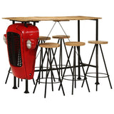 7 Piece Bar Set Solid Wood Mango 4009370