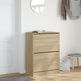 Shoe Cabinet with 2 Flip-Drawers Sonoma Oak 80x42x108 cm 3214401