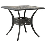 ZNTS Garden Table Bronze 80x80x75 cm Cast Aluminium 4002811