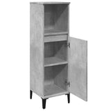 Bathroom Cabinet Concrete Grey 30x30x100 cm Engineered Wood 857110