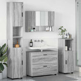 Bathroom Furniture Set with Drawer with Shelf 4 pcs Grey Sonoma 3393049