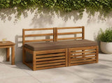 2-Piece Bench Cushions SOEST 2 pcs 100% Polyester Taupe 949723