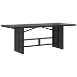 Garden Dining Set with Cushion 7 pcs Black Poly Rattan 3261621