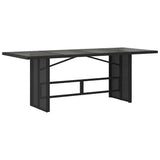 Garden Dining Set with Cushion 7 pcs Black Poly Rattan 3261621