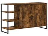 Side Cabinet Smoke Oak 96.5 x 30 x 75 cm Engineered Wood 886614