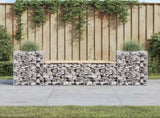 Garden Bench Natural Wood Solid Pine Wood Large Planters 834387