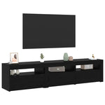 TV Cabinets 2 pcs Black oak 180 x 35 x 40 cm Engineered wood 3332505