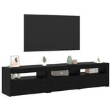 TV Cabinets 2 pcs Black oak 180 x 35 x 40 cm Engineered wood 3332505