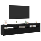 TV Cabinet 2 pcs Black Oak Engineered Wood 3332505