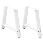 ZNTS Coffee Table Legs A-Shaped 2 pcs White 60x cm Steel 4012837