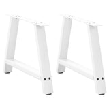 ZNTS Coffee Table Legs A-Shaped 2 pcs White 60x cm Steel 4012837