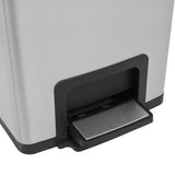 Dustbin with Pedal Anti-fingerprint 30L Silver Stainless Steel 149571