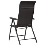 Folding Garden Chairs 4 pcs Black Coffee Poly Rattan 3270609