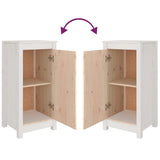 Sideboards 2 pcs White 39x35x80 cm Solid Wood Pine 813727