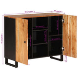 Sideboard with 2 Doors 90x33x75 cm Solid Wood Acacia 352926