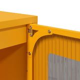 Highboard Mustard Yellow 68x39x111.5 cm Steel 853365