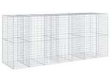 Gabion Basket with Cover 350x100x200 cm Galvanised Iron 3295230