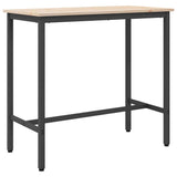 Table Natural 100 x 50 x 91 cm Engineered Wood and Steel 873780