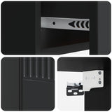 Wall-Mounted Bedside Cabinet 2 pcs Black 49 x 34.5 x 20 cm 898958