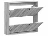 Wall-Mounted Shoe Cabinet ALKMAAR 71 x 17 x 86 cm Grey Sonoma 896201