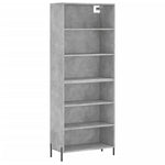 Highboard Concrete Grey 69.5x32.5x180 cm Engineered Wood 3189585