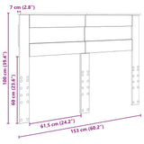 Headboard Artisan Oak 150 cm Engineered wood 888108