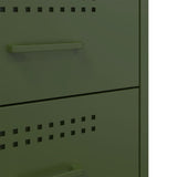 Bedside Cabinets 2 pcs Olive Green 36x39x50.5 cm Steel 842931