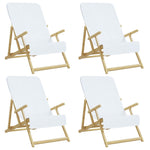 Beach Towels 4 pcs White 60x135 cm Fabric 400 GSM 3157050